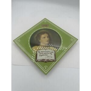 Vtg Religious Jesus Shadow Wall Hanging Sign/Picture Shadow Box 11”